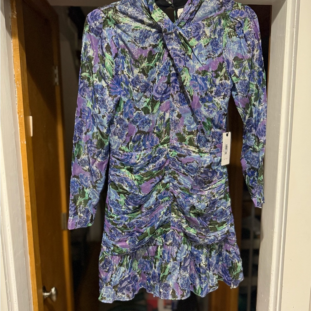 Neat SAYLOR Blue and Purple metallic dress super sexy for your legs! - Picture 8 of 9